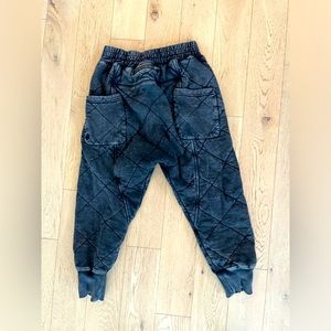 Free People Movement quilted joggers, dark grey, size small.